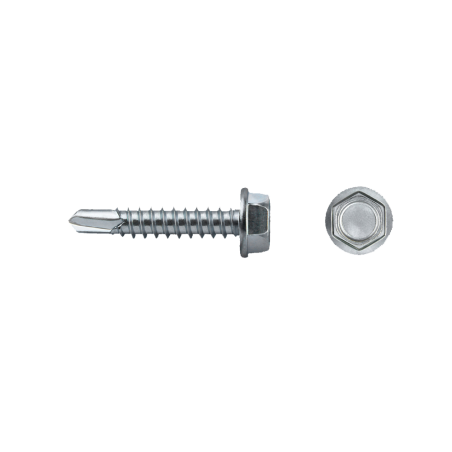 Selfdrilling screw DIN 7504K hexagonal head Ø4,8x16 Blue zinc plated