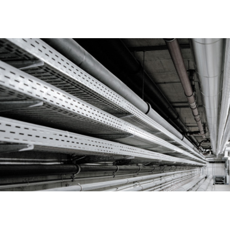 Application image of concrete screw BTS: Cable channels and pipes 