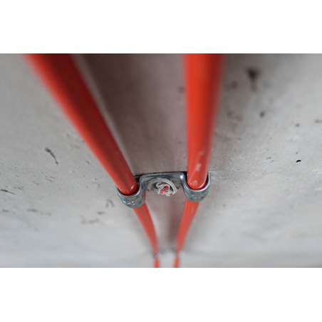 Double metal conduit clip DFT with plastic insert Ø 8 mm steel zinc plated