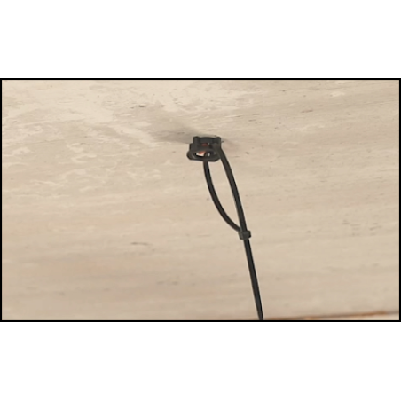 Step 5: Set the cable tie throught the mounting to hold the application