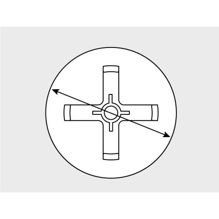 Technical drawing of metal washer AW
