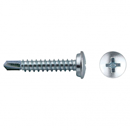 Self-drilling screw for plastic cap TEC