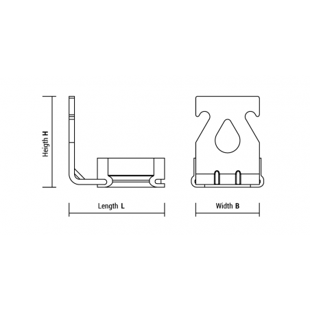 EN - Technical drawing of ceiling hanger AAT