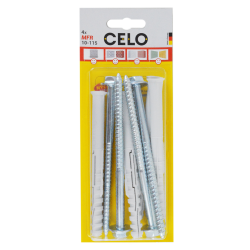 Product image of blister MFR 10-115 countersunk plug with hex-head screw with integral washer