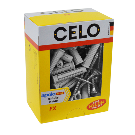 Packaging photo of box 828 plug FX with screw front side