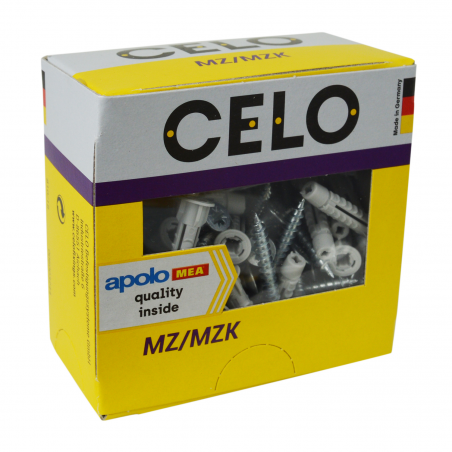 Packaging photo of box 810 multi-purpose plug MZK with collar and screw front side