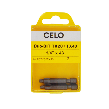 Product image of blister duo-bit TX20 and TX40 Product image of blister duo-bit TX20 and TX40