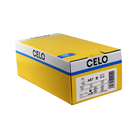 Packaging photo of box Nylon multidiameter clamp ABT Ø 20/25 grey label side