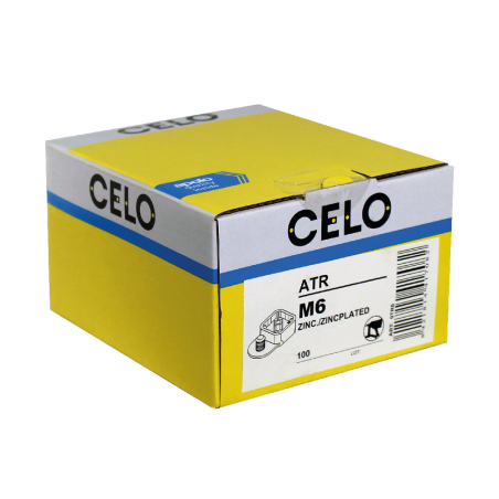 Packaging photo of box Metal stud accessory ATR M6x6,5 for nailer steel zinc plated label side