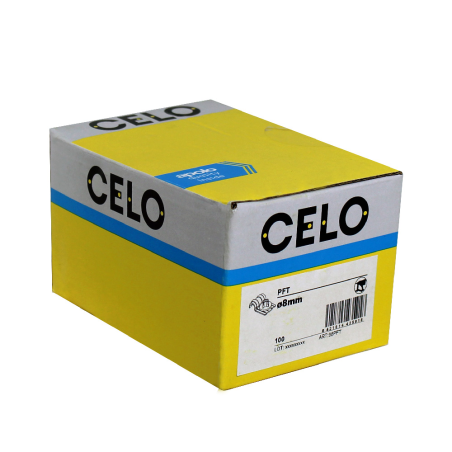 Packaging photo of box Nailing conduit metal clip PFT with plastic insert Ø 8 mm steel zinc plated front side