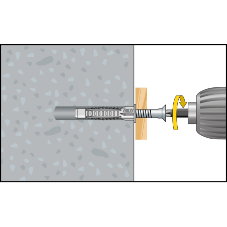Mounting image 3 multi-purpose plug MZK with collar and countersunk screw