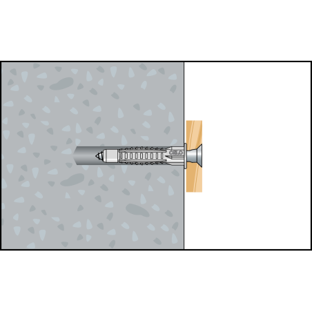 Mounting image 4 multi-purpose plug MZK with collar and countersunk screw