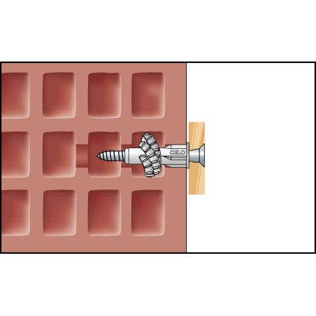 Mounting image 7 multi-purpose plug MZK with collar and countersunk screw