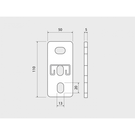 Cantilever strut 41x21x400 blue zinc plated