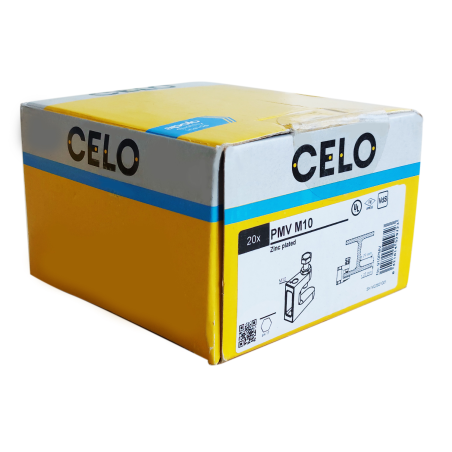 Packaging photo of box containing 20 pieces of PMV M10, zinc plated, side view Packaging photo of box containing 20 pieces of PMV M10, zinc plated, side view
