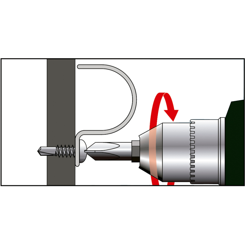 Selfdrilling screw wide head AGRP
