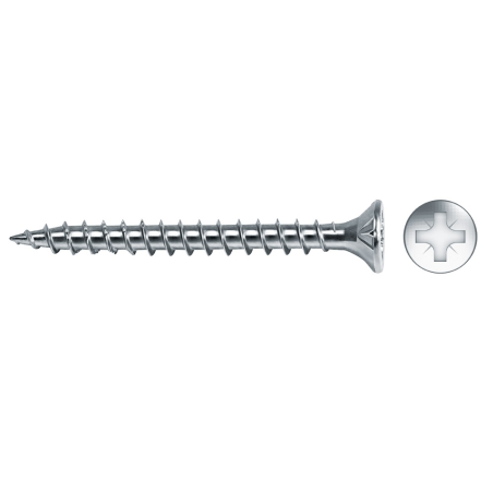 Chipboard screw VELOX® POZI blue zinc plated, full thread