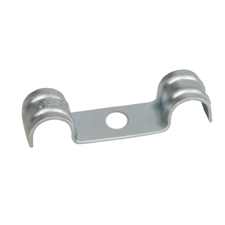 Double hole pipe metal clip DF