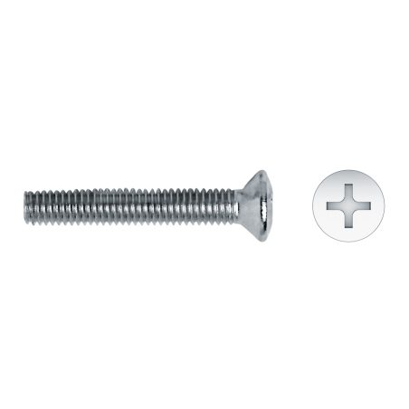 Raised countersunk metric screw DIN 966