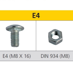 Metal shelve metric screw E4