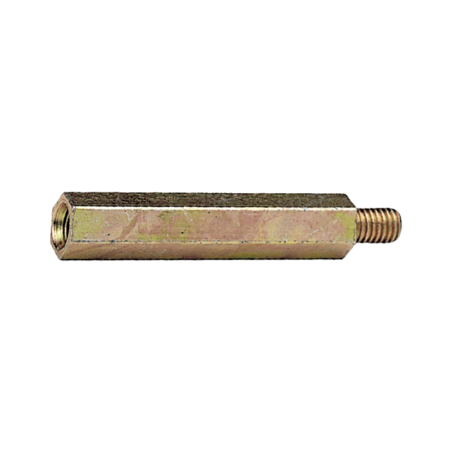 Connecting stud/nut M6x50 mm steel yellow zinc plated