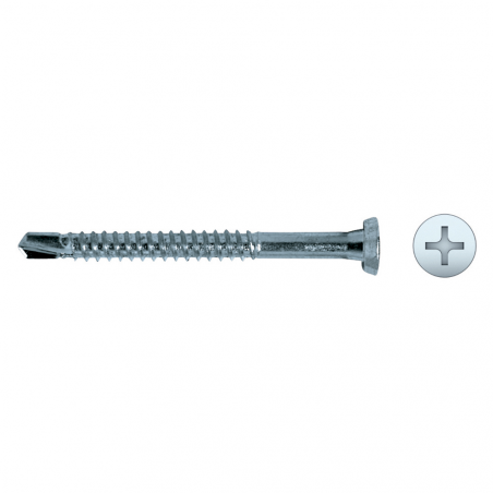 Self-drilling screw for joining PVC profiles PV72