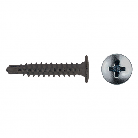 Self-drilling screw extra-flat head CET