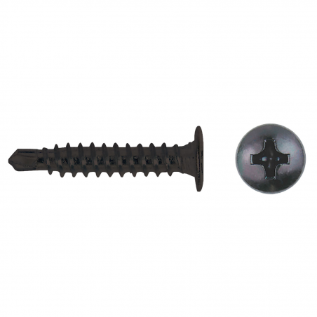 Self-drilling screw extra-flat head CET