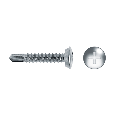 Self-drilling screw for plastic cap TEC