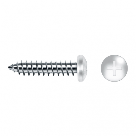M4 201 Stainless Steel Cross Recessed PAN Head Self Tapping Screws DIN 7981 