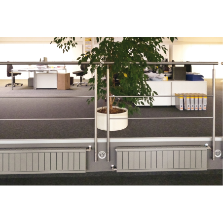 Application image of brass plug ME: Metal railings in the office