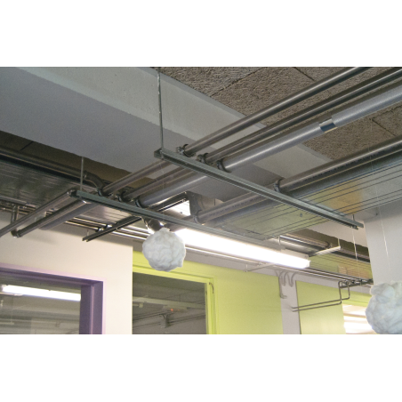 Application image of drop-in anchor SAP: Pipe systems on the ceiling