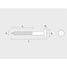 Technical drawing of wood screw DIN 571