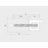 Technical drawing of window frame screw FBS