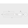 Technical drawing of chipboard screw VELOX PZ