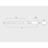 Technical drawing of chipboard screw VELOX SIT