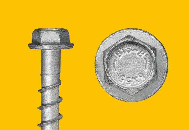 Hex head concrete screws