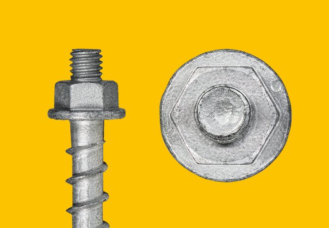 Connecting thread concrete screws