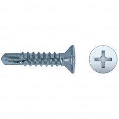 Self-drilling screw for PVC