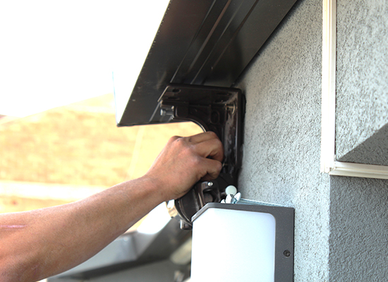 Adding the application bracket to the ResiTHERM® for an awning installation