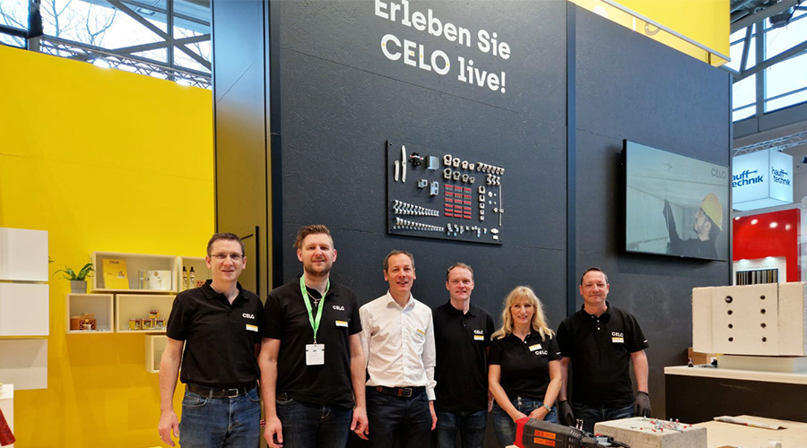 CELO team at the booth at BAU fair