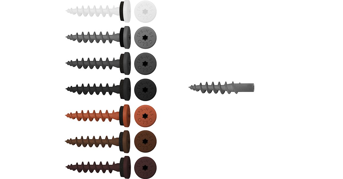 product palette of the short ips screws in all the different colors available
