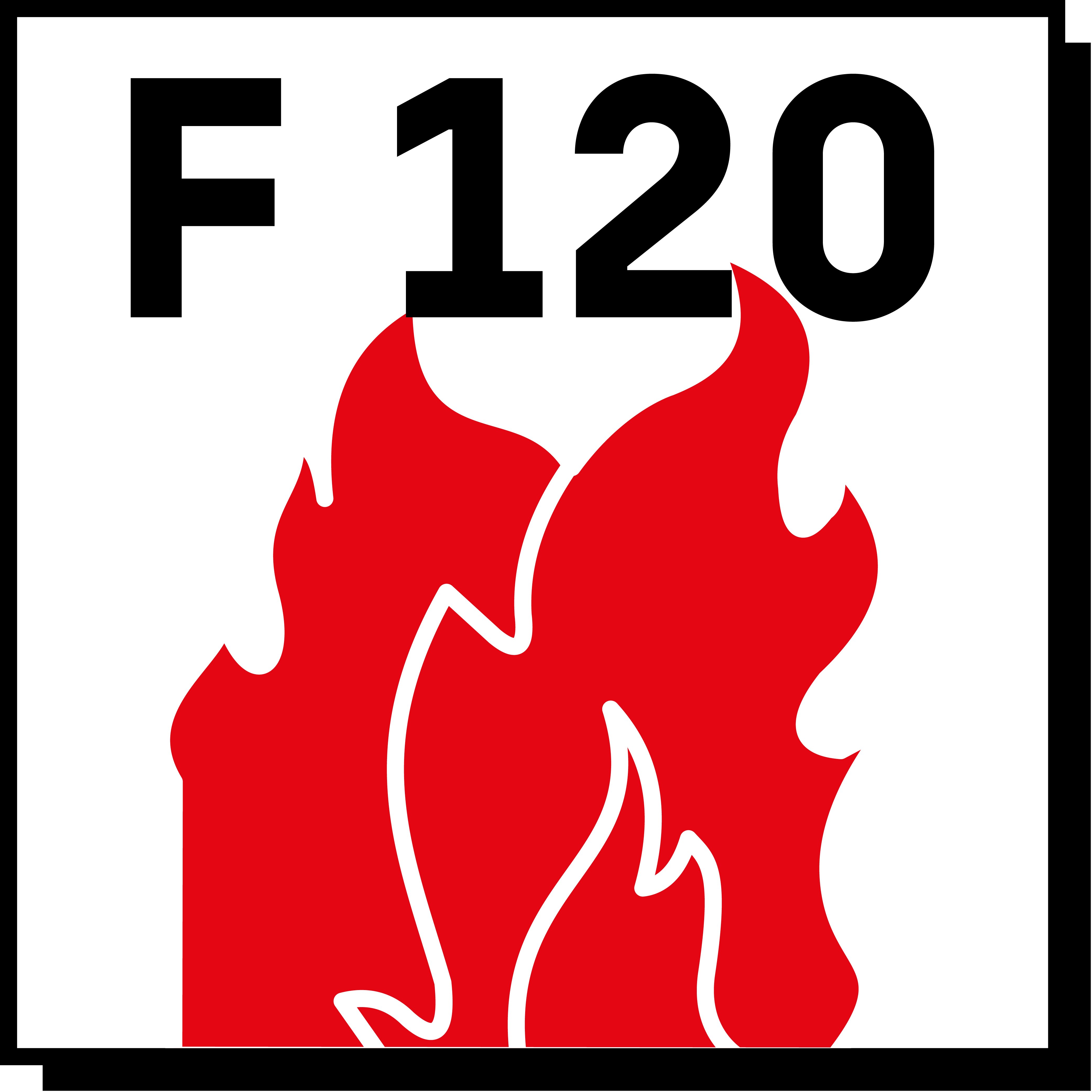 F120 fire approval logo 