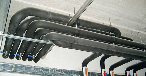 Overhead concrete installation